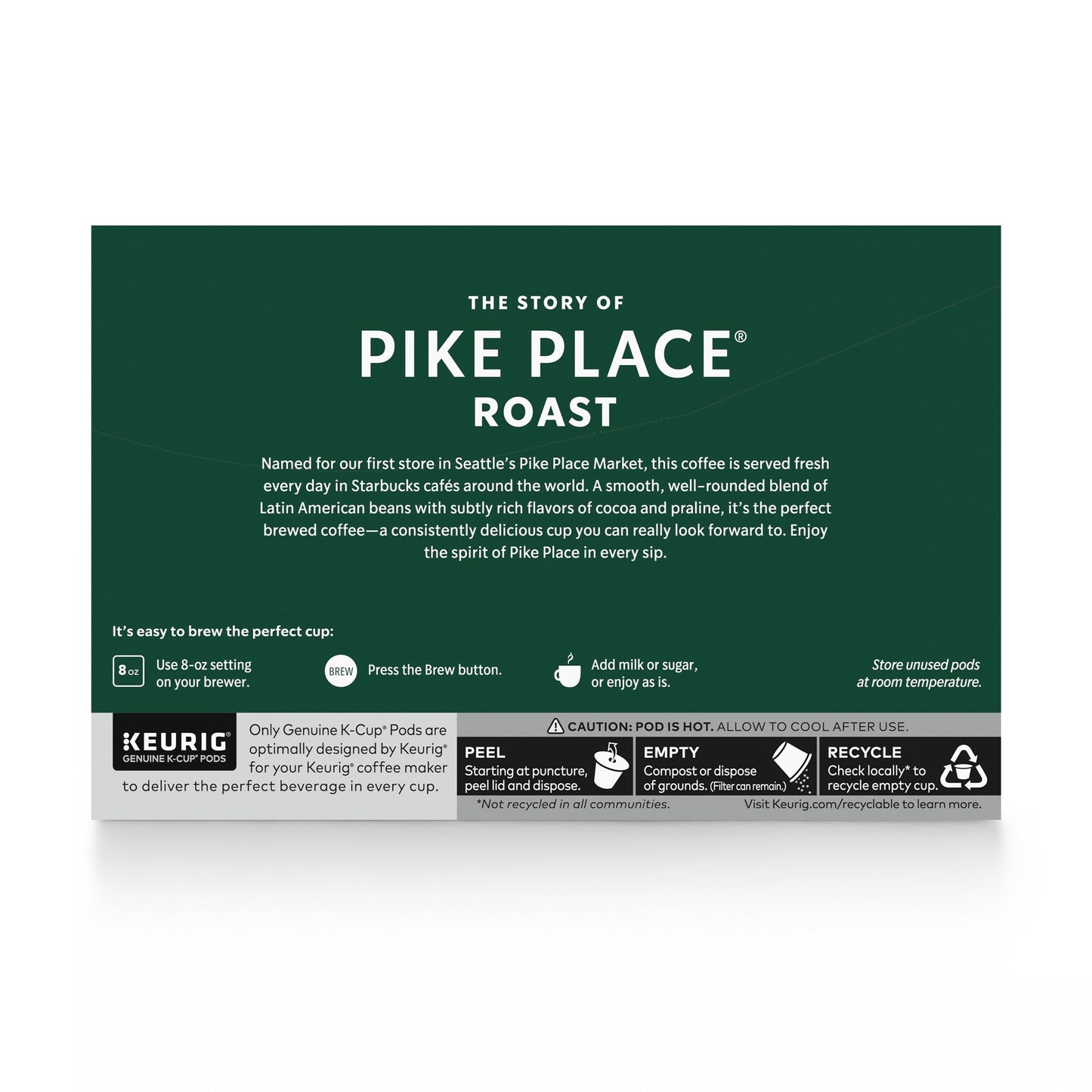 Starbucks, Pike Place Medium Roast K-Cup Coffee Pods, 12 Count