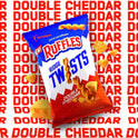 Ruffles Potato Chips Ridge Twists Double Cheddar Snack Chips, 1.75 oz Bag