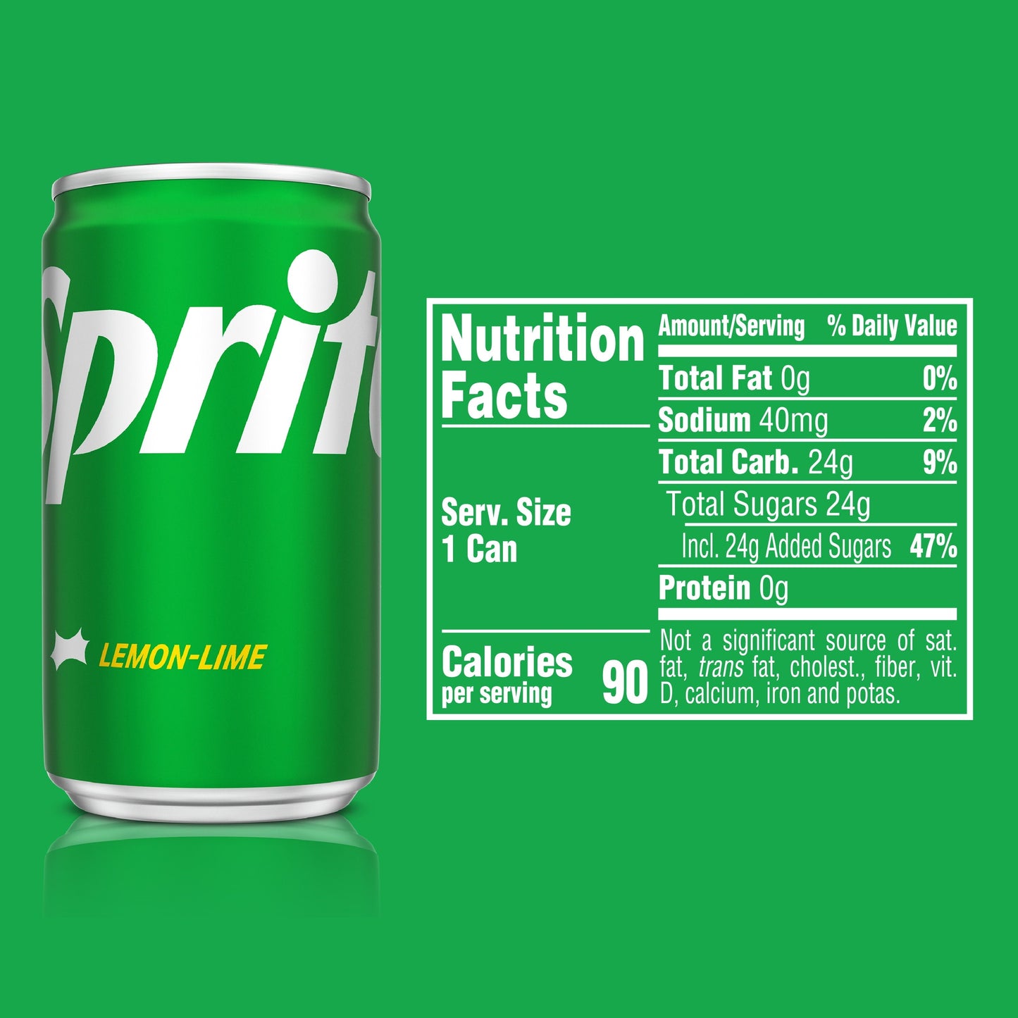 Sprite Lemon Lime Mini Soda Pop Soft Drink, 7.5 fl oz, 6 Pack Cans