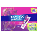 Tampax Pocket Radiant Tampons with LeakGuard Braid, DuoPack Regular/Super Absorbency, 28 Ct