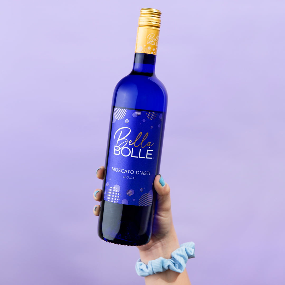 Bella Bolle Moscato Wine, d'Asti, Italy, 5.5% ABV, 750ml Glass Bottle, 3-240ml Servings