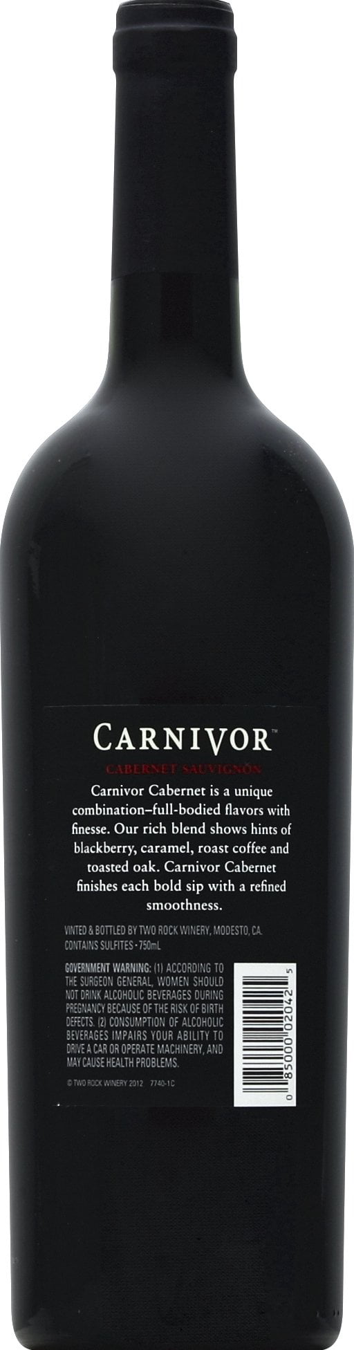 Carnivor Cabernet Sauvignon, California Red Wine, 750ml Glass Bottle