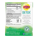 Lipton, Detox Herbal Supplement with Green Tea, Tea Bags, 15 Count Box