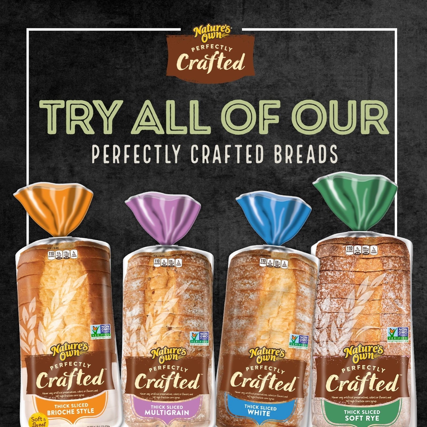 Nature's Own Perfectly Crafted White Bread, Thick-Sliced Loaf, 22 oz