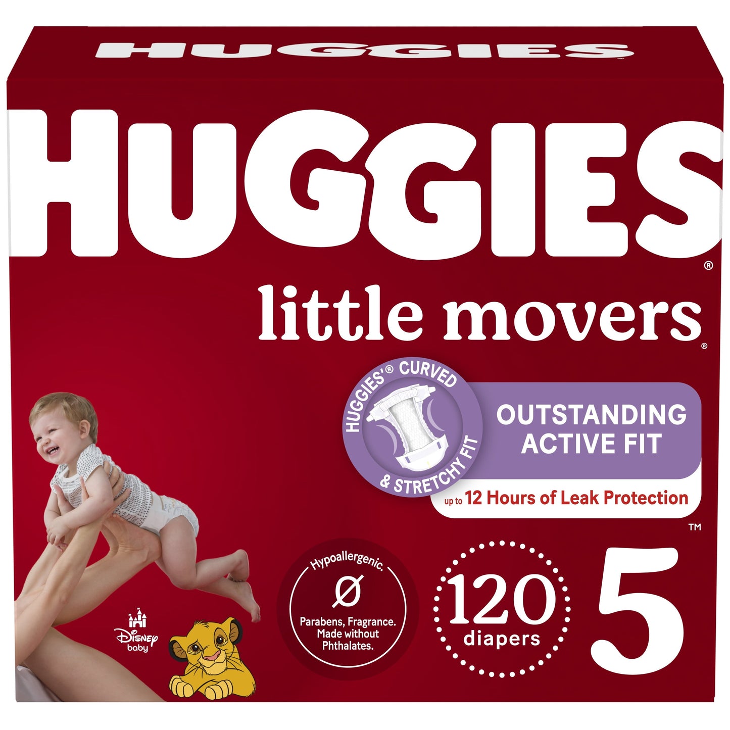 Huggies Little Movers Baby Diapers, Size 5, 120 Ct (Select for More Options)