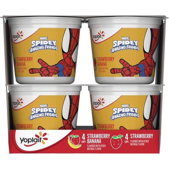 Yoplait Low Fat Kids Yogurt, Super Hero Variety Pack, 8 Cups