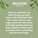 Gold Peak Real Brewed Tea Zero Sugar Diet, Bottled Tea Drink, 16.9 fl oz, 6 Bottles