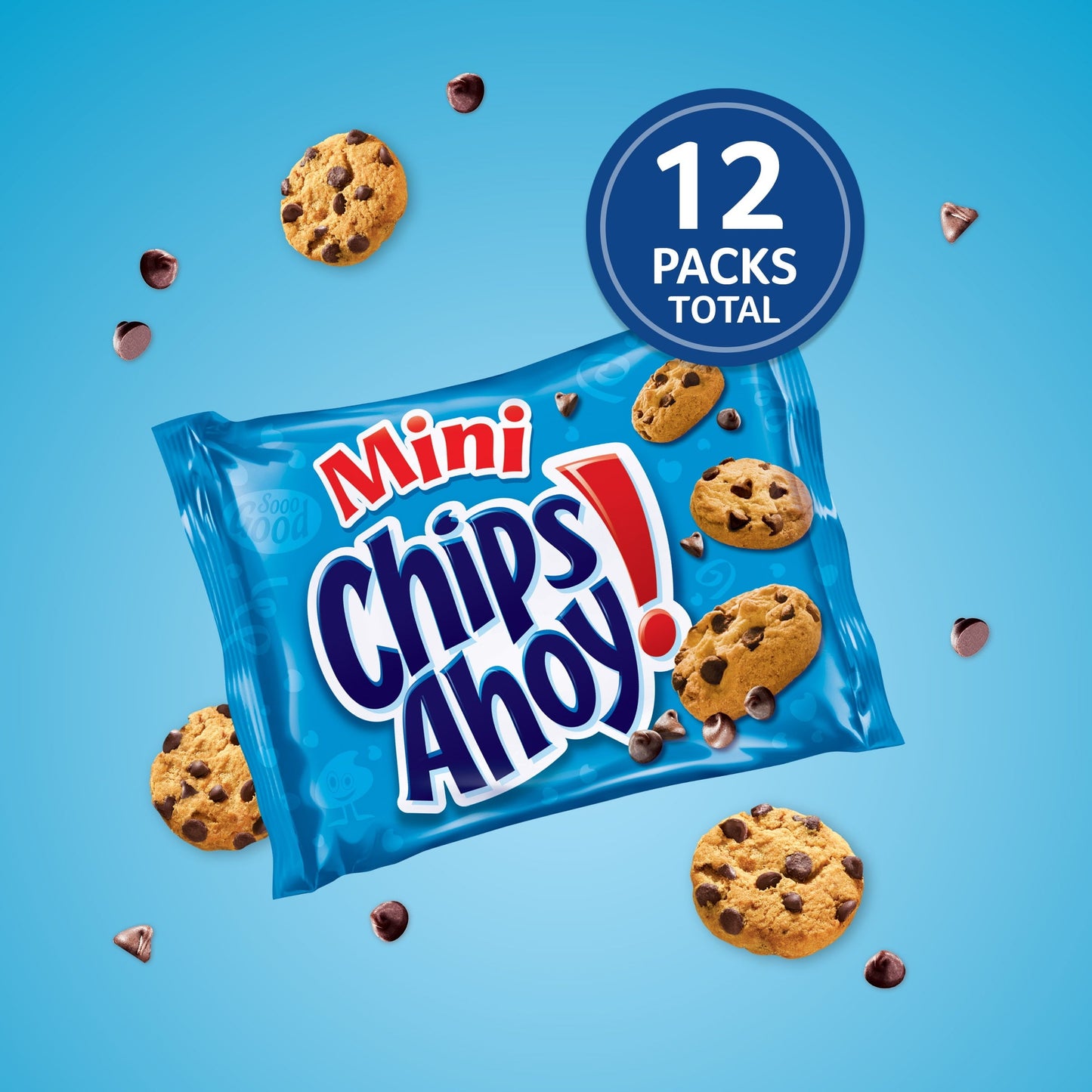 CHIPS AHOY! Mini Original Chocolate Chip Cookies, 12 Snack Packs