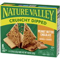 Nature Valley Crunchy Dipped Granola Squares, Peanut Butter Chocolate, 6 Count, 4.68 OZ