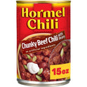 HORMEL Chili Chunky Beef Chili with Beans, No Artificial Ingredients, 15 oz Aluminum Can