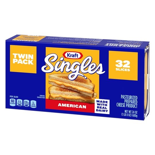 Kraft Singles American Cheese Slices Twin Pk, 32 Ct Pk