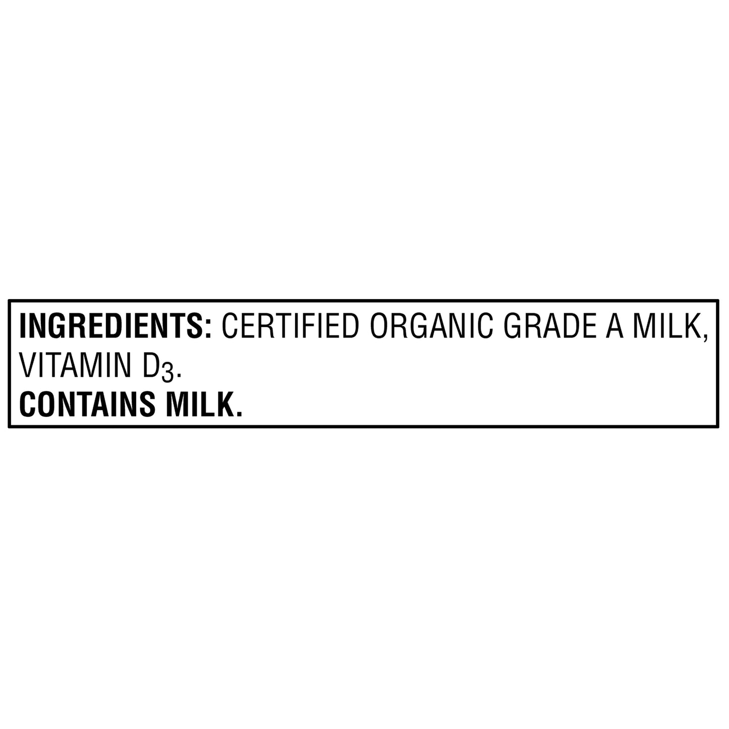 Great Value Organic Whole Vitamin D Milk, Half Gallon, 64 fl oz