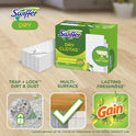 Swiffer Sweeper Dry Sweeping Pad Floor Cleaner Refills for Dust Mop, Gain, 32 Count