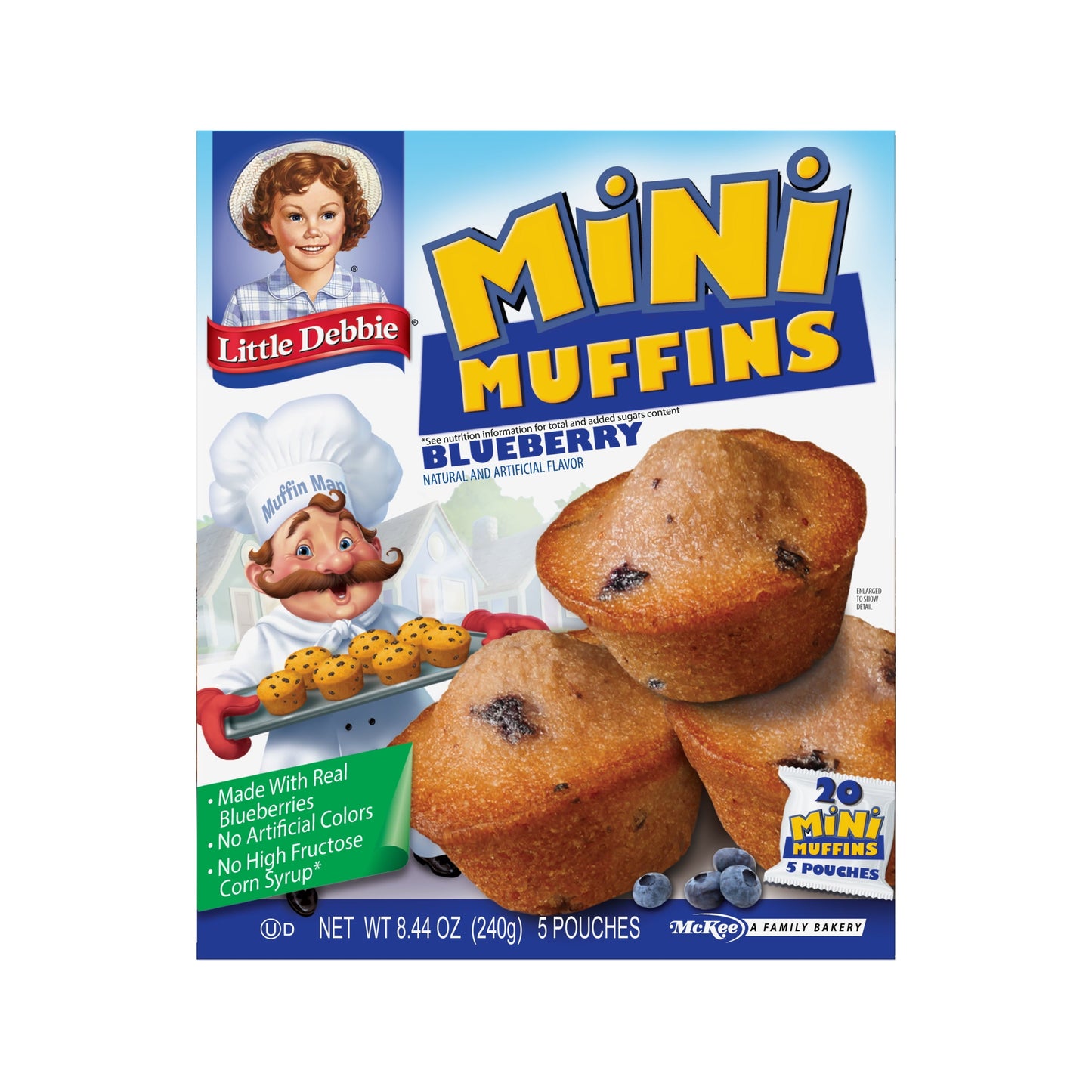 Little Debbie Snacks Blueberry Little Muffins, 5 ct