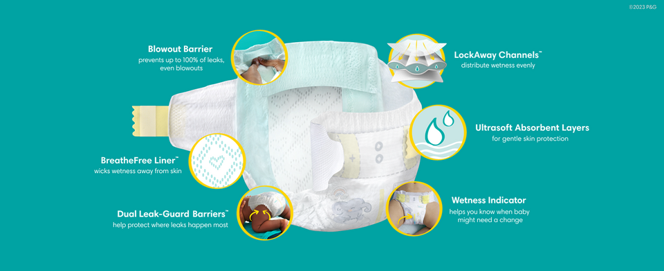 Pampers Swaddlers Diapers, Size 4, 116 Count