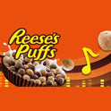 REESEâS PUFFS Chocolatey Peanut Butter Cereal, Kid Breakfast Cereal, Family Size, 19.7 oz