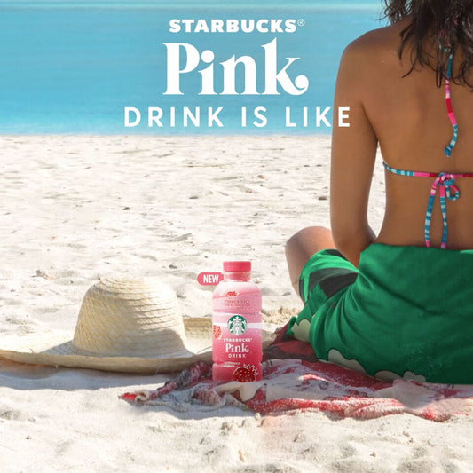 Starbucks Coffee Drink Pink Drink Strawberry, 14 oz