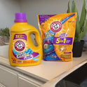 ARM & HAMMER Plus OxiClean with Odor Blasters 5-in-1 Fresh Burst Laundry Detergent Power Paks, 42 Count Bag