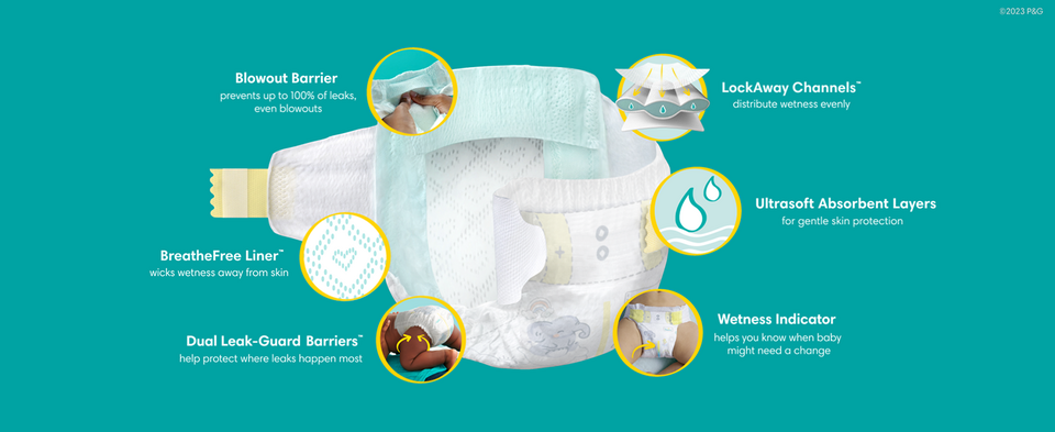 Pampers Swaddlers Diapers, Size 3, 132 Count (Select for More Options)