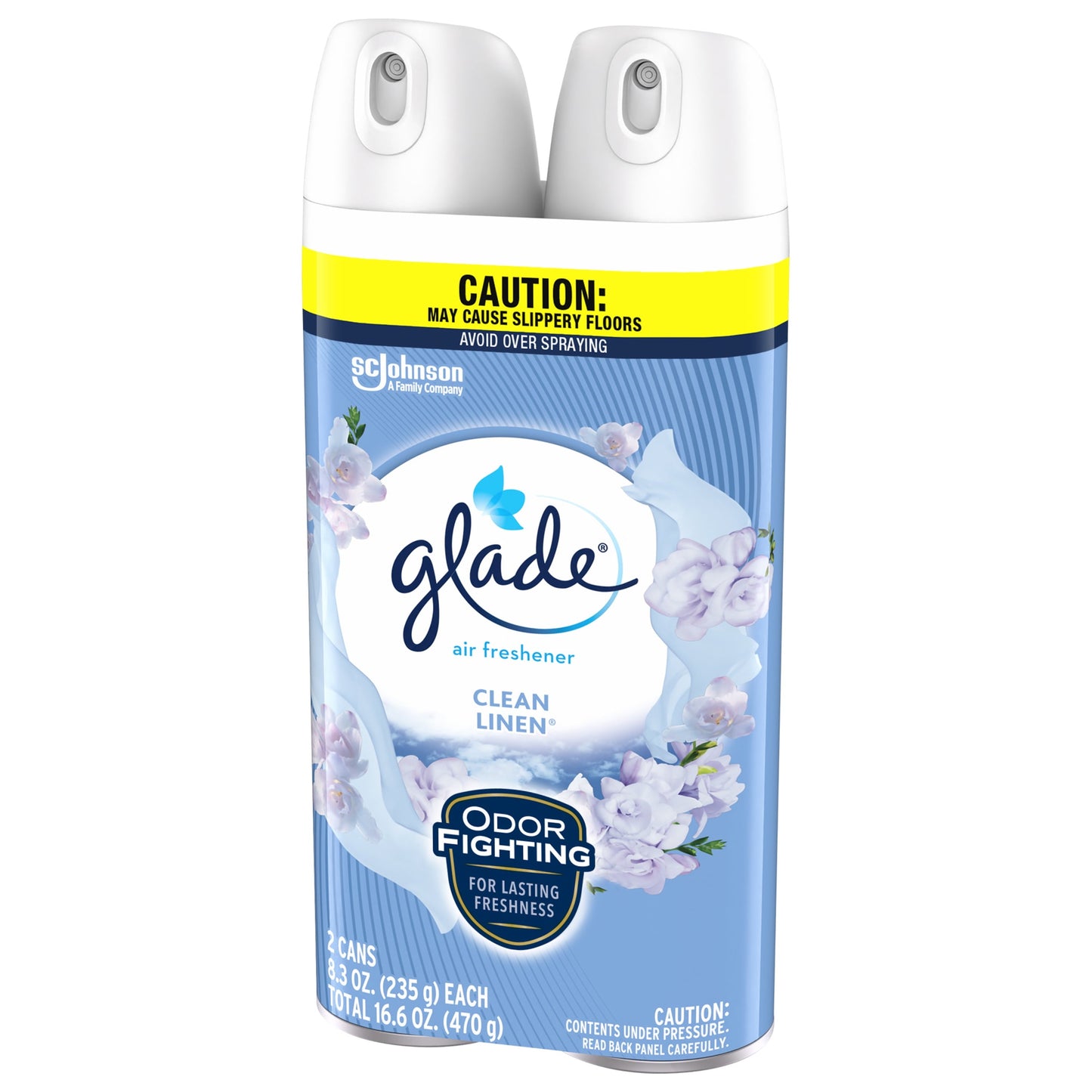 Glade Aerosol Spray, Air Freshener for Home, Clean Linen Scent, Fragrance Infused with Essential Oils, Invigorating and Refreshing, with 100% Natural Propellent, 8.3 oz, 2 Pack
