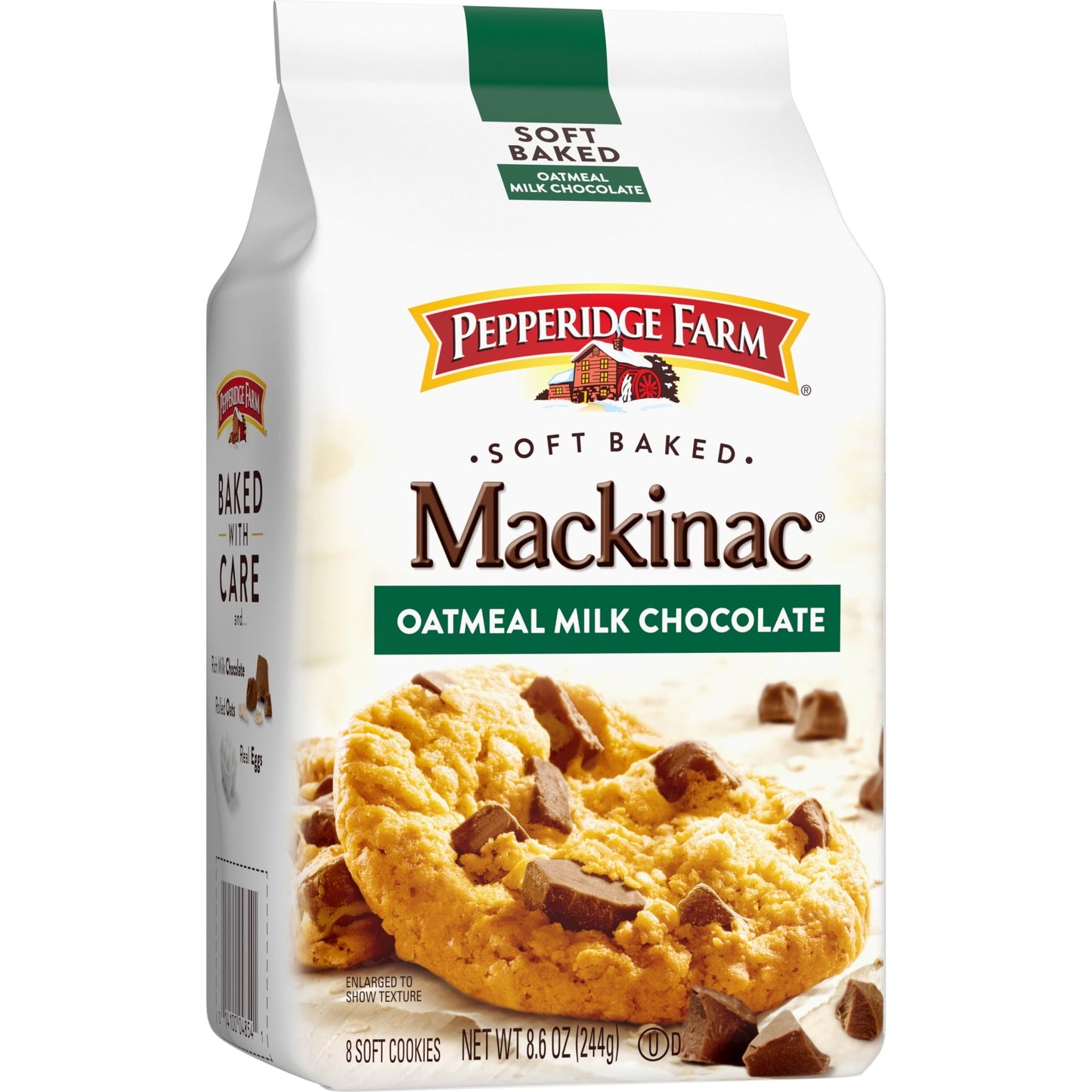 Mackinac Soft Baked Oatmeal Milk Chocolate Cookies, 8.6 oz. Bag