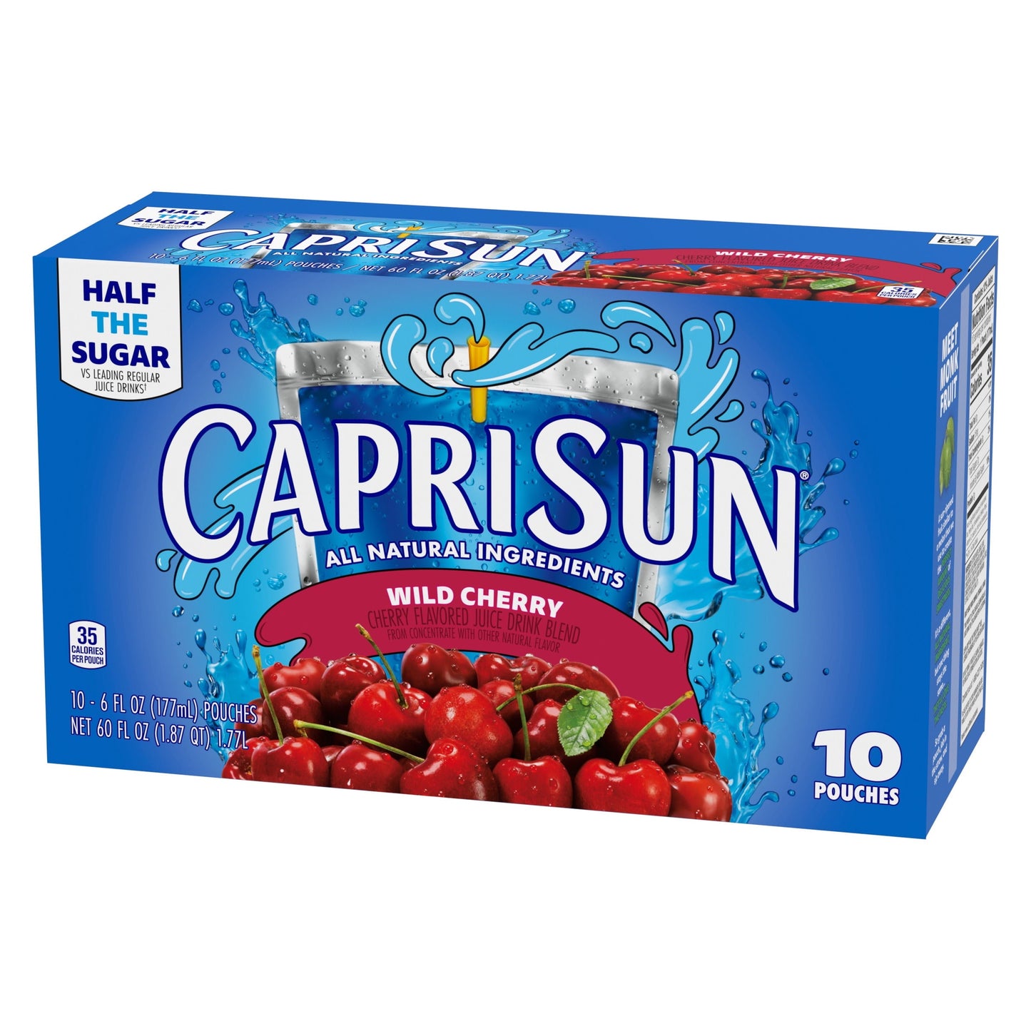 Capri Sun Wild Cherry Juice Box Pouches, 10 ct Box, 6 fl oz Pouches