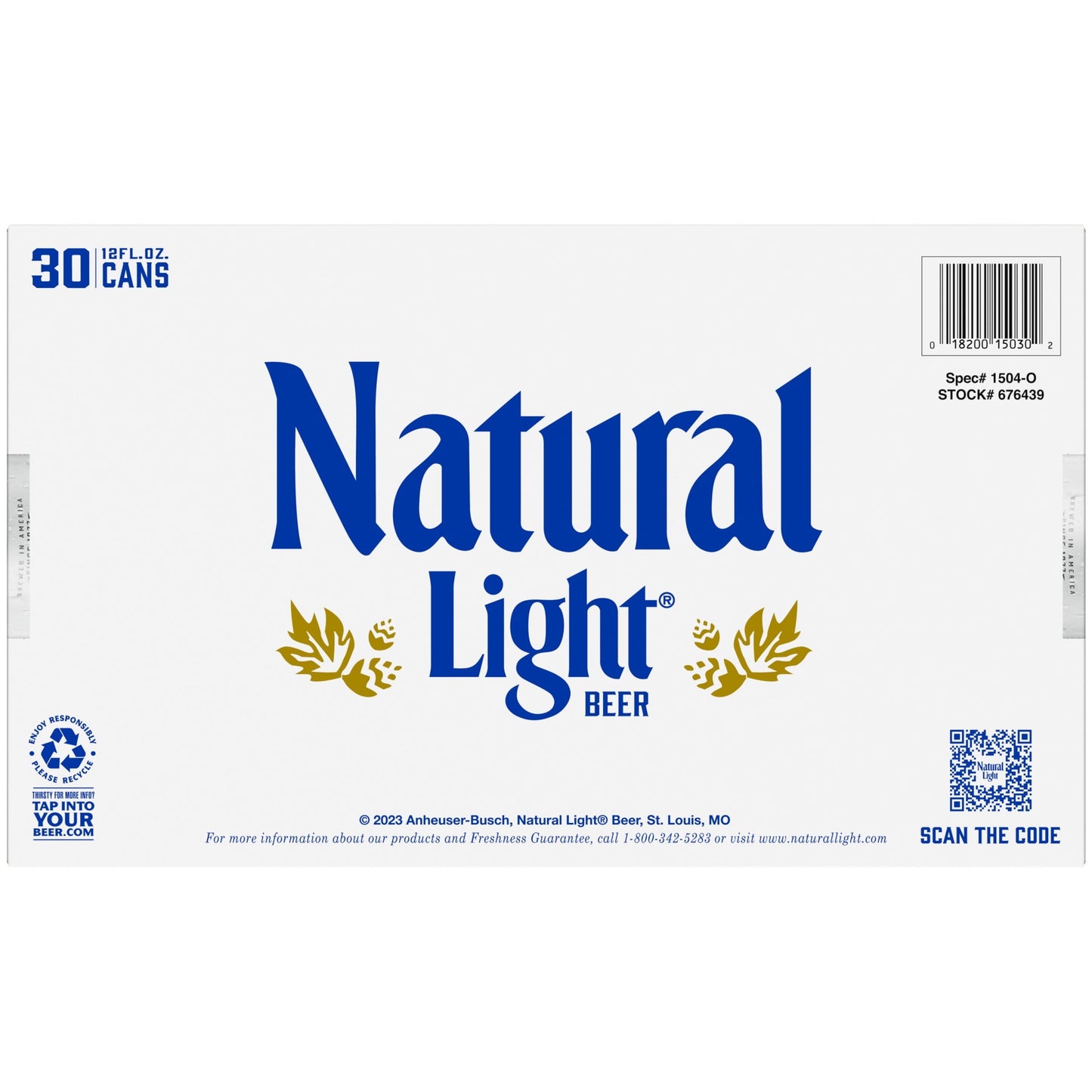 Natural Light Beer, 30 Pack Beer, 12 fl oz Cans, 4.2% ABV, Domestic