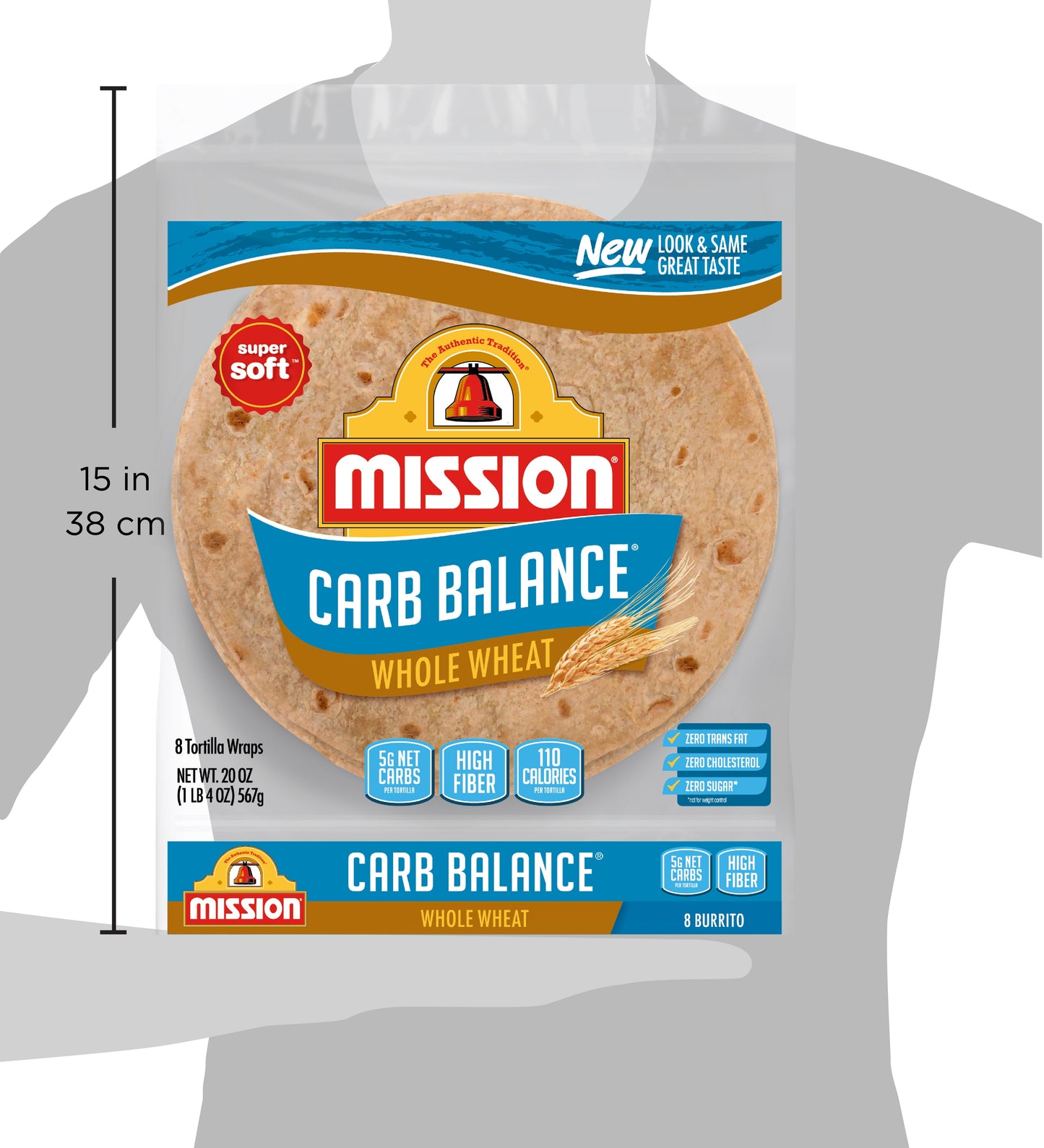 Mission Carb Balance Burrito Whole Wheat Tortillas, 8 Count