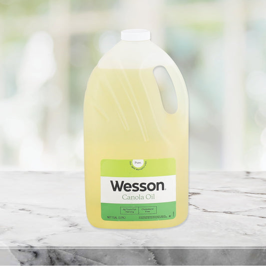 Wesson Pure Canola Oil, 0g Trans Fat, Cholesterol Free, 128 fl oz