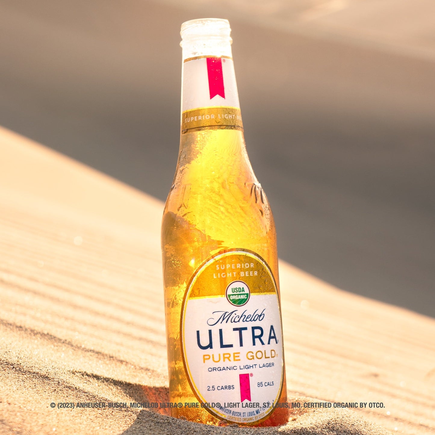 Michelob Ultra Pure Gold Organic Light Lager, 12 Pack Beer, 12 fl oz Bottles, 3.8 % ABV, Domestic