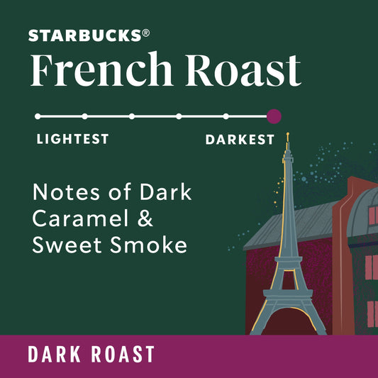 Starbucks Arabica Beans French Blend, Dark Roast, Whole Bean Coffee, 28 oz