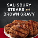 Banquet Salisbury Steaks & Brown Gravy Family Size, 6 count, 27 oz