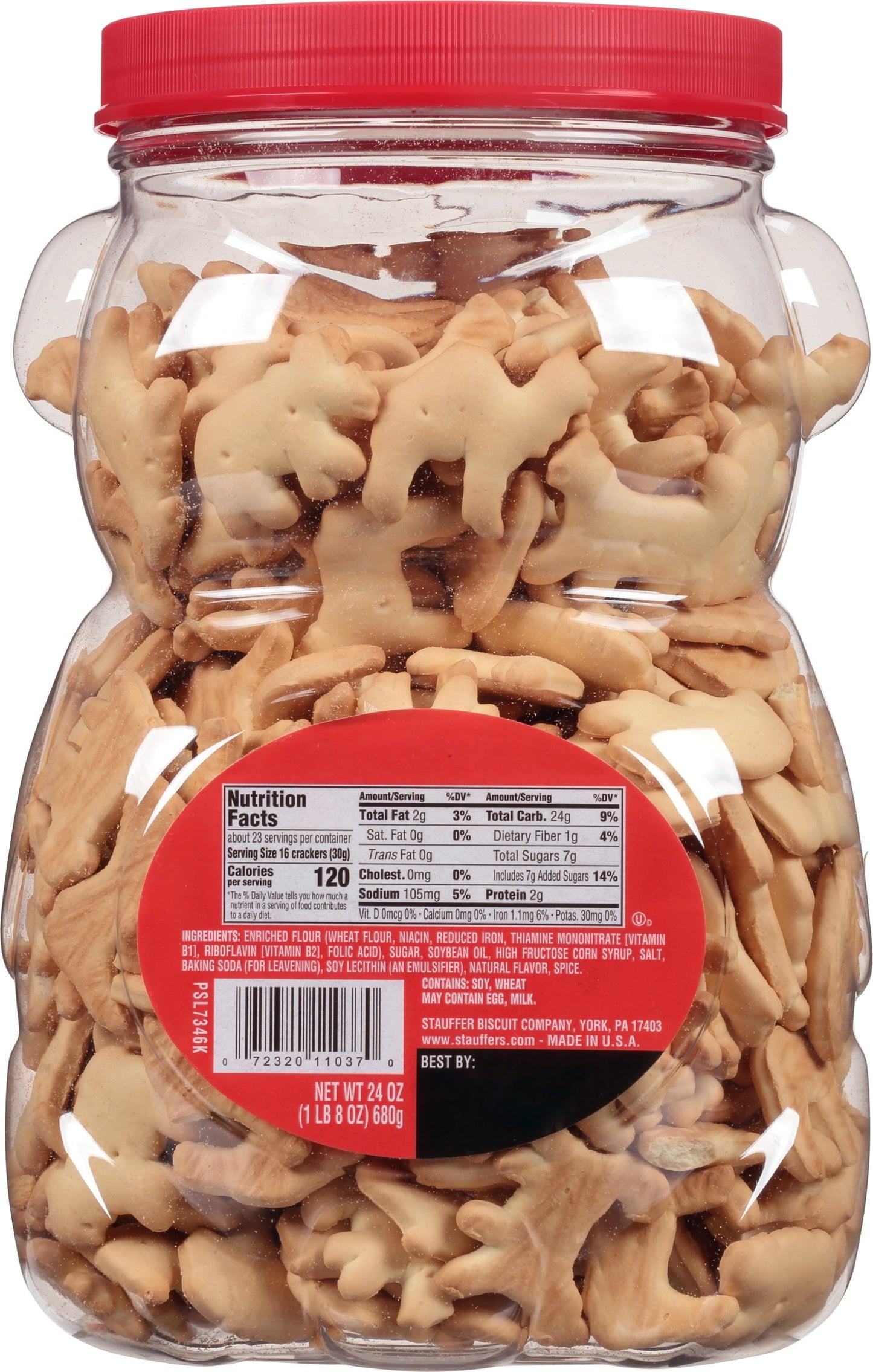 Stauffer's Animal Crackers Original, 24 oz Shelf-Stable Bear Jug