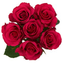 Fresh-Cut 6 Stem Roses Flower Bunch, 6 Stems, Colors Vary