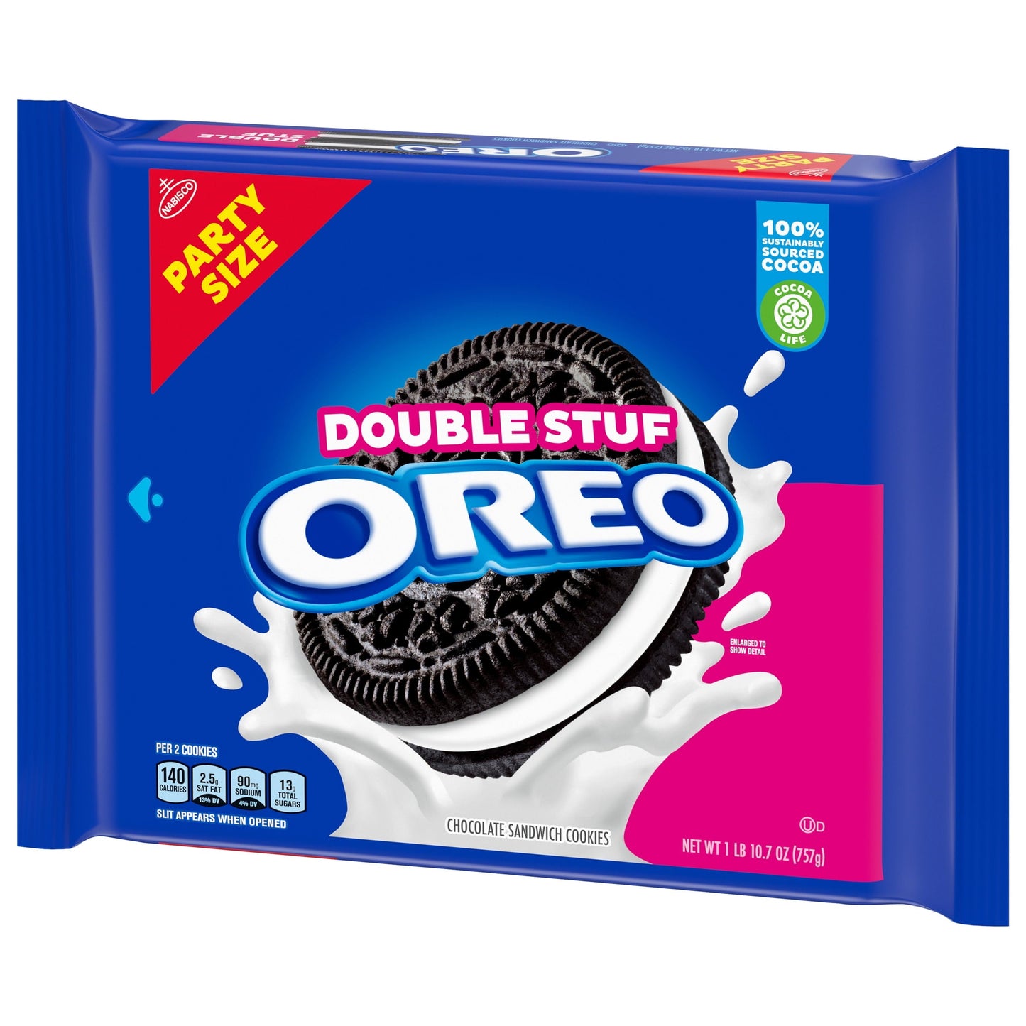 OREO Double Stuf Chocolate Sandwich Cookies, Party Size, 26.7 oz