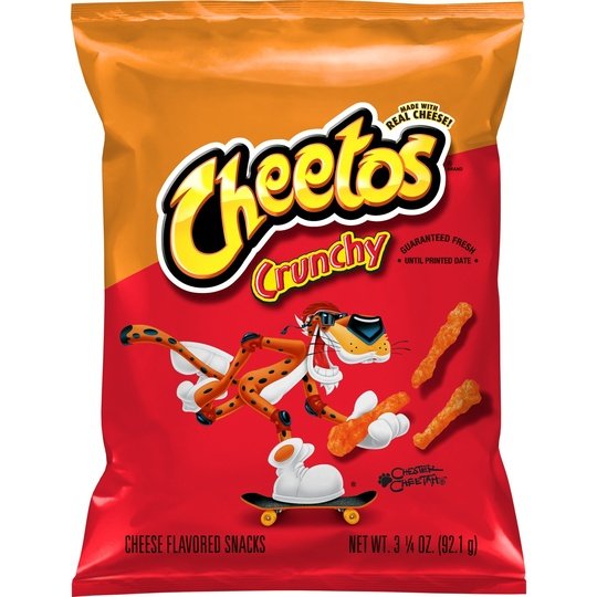 Cheetos Crunchy Cheese Flavored Snack Chips, 3.25 oz Bag