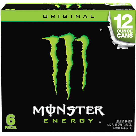 Monster Energy, Original, Energy Drink, 12 fl oz, 6 Pack
