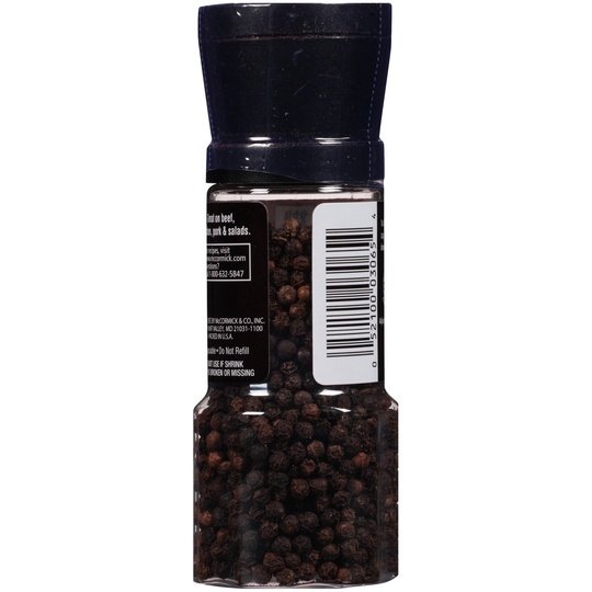 McCormick Black Peppercorn Grinder, 2.5 oz Pepper & Peppercorns