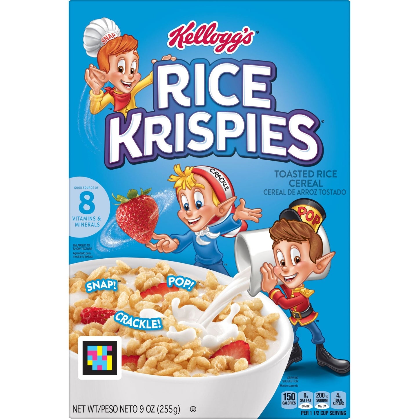 Kellogg's Rice Krispies Original Breakfast Cereal, 9 oz Box