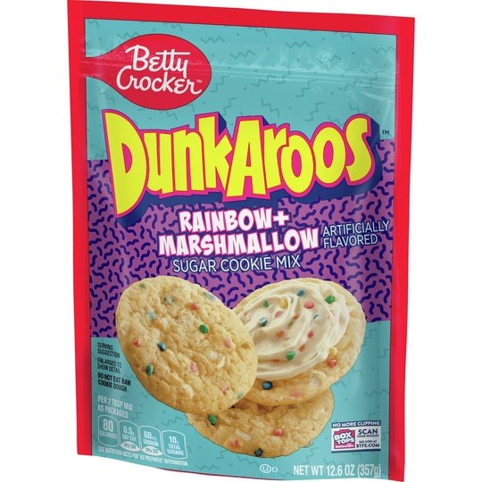 Betty Crocker Dunkaroos Sugar Cookie Mix, Rainbow + Marshmallow, 12.6 oz