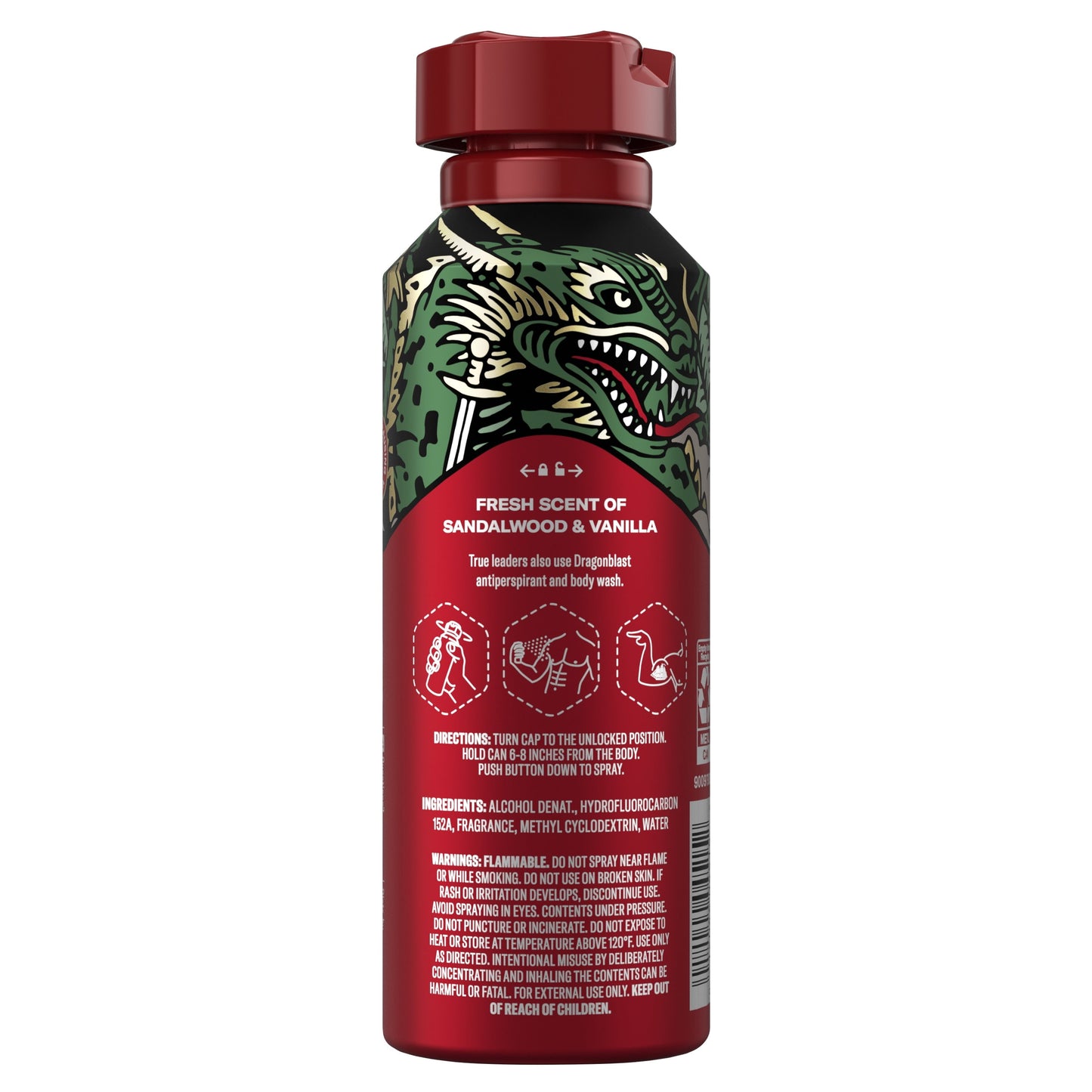 Old Spice Aluminum Free Body Spray for Men, Dragonblast, 5.1 oz