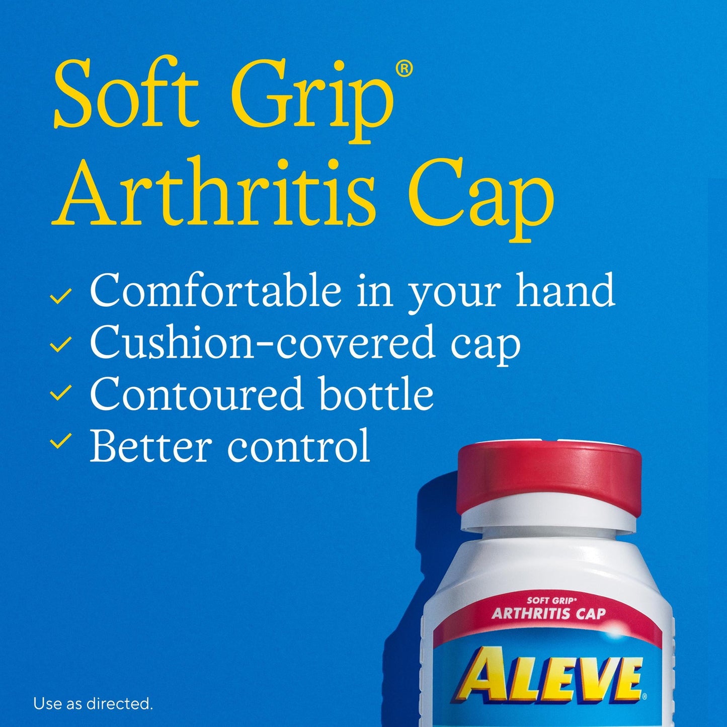 Aleve Caplets Soft Grip Arthritis Cap Naproxen Sodium Pain Reliever, 50 Count