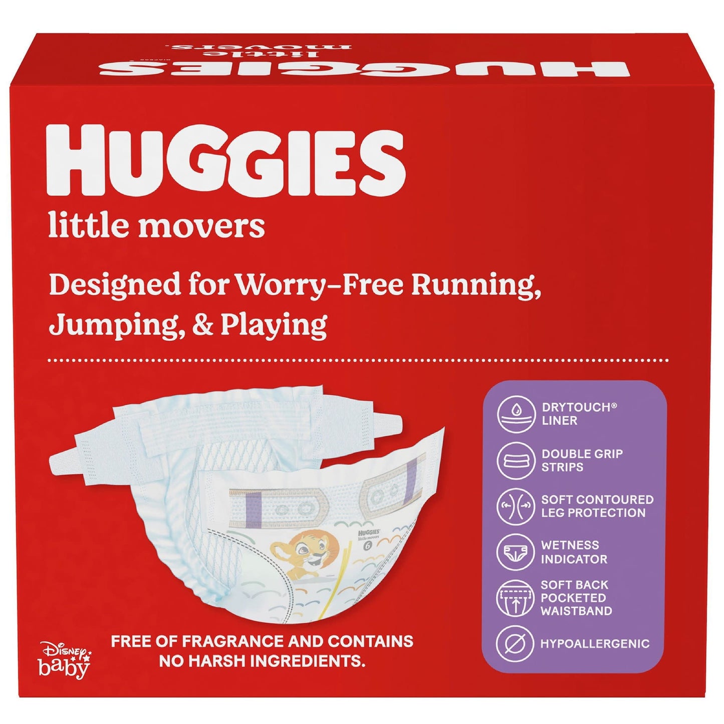 Huggies Little Movers Baby Diapers, Size 4, 58 Ct