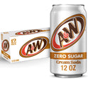 A&W Cream Soda Zero Sugar, 12 fl oz, 12 Pack Cans