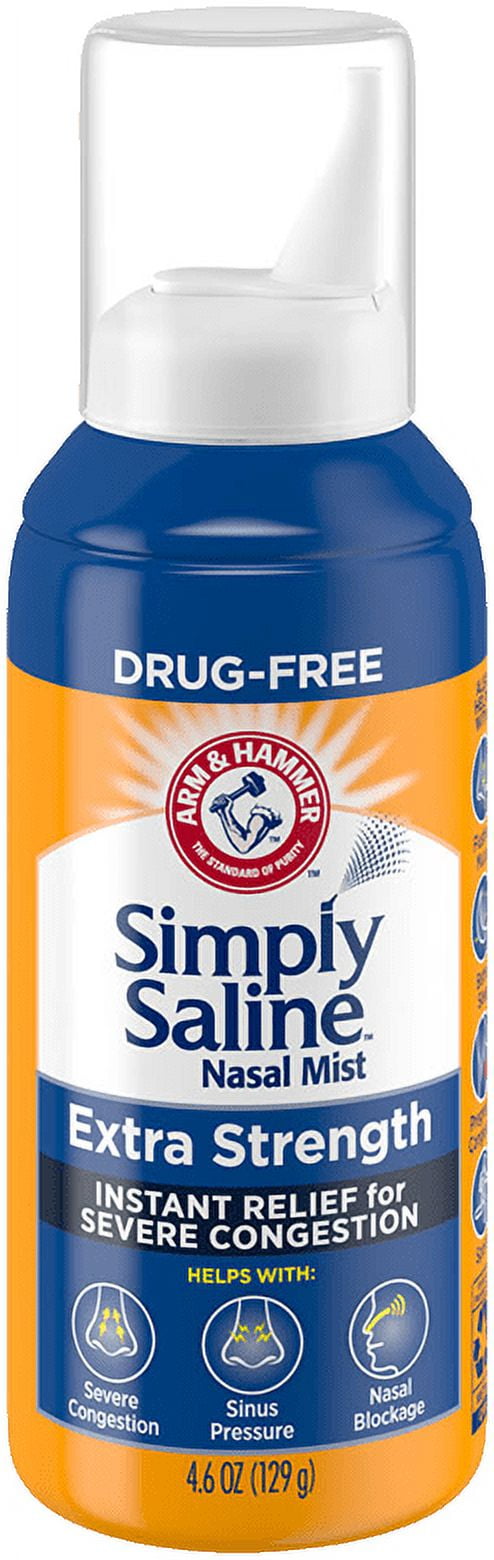 ARM & HAMMER Simply Saline Extra Strength Nasal Mist 4.6oz- Instant Relief for SEVERE Congestion- One 4.6oz Bottle