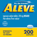 Aleve Caplets Naproxen Sodium Pain Reliever, 200 Count