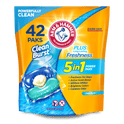 Arm & Hammer Clean Burst 5-in-1 Laundry Detergent Power Paks, High Efficieny (HE), 42 Count