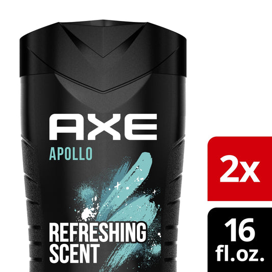 Axe Apollo Refreshing Daily Use Body Wash Twin Pack, Sage and Cedarwood, 16 fl oz