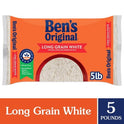 BEN'S ORIGINAL Enriched Long Grain White Rice, Parboiled Rice, 5 LB Bag