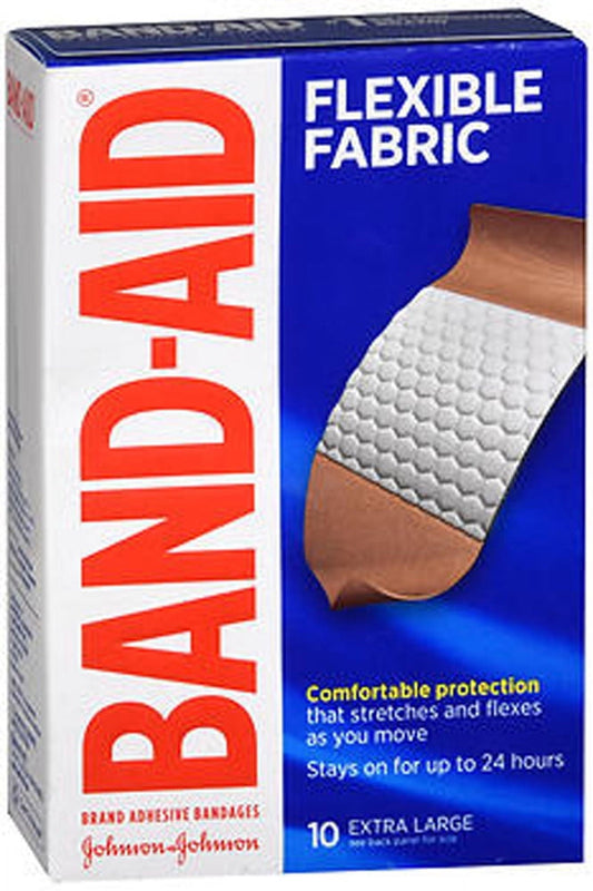 Band-Aid Brand Flexible Fabric Adhesive Bandages, Extra Large, 10Ct